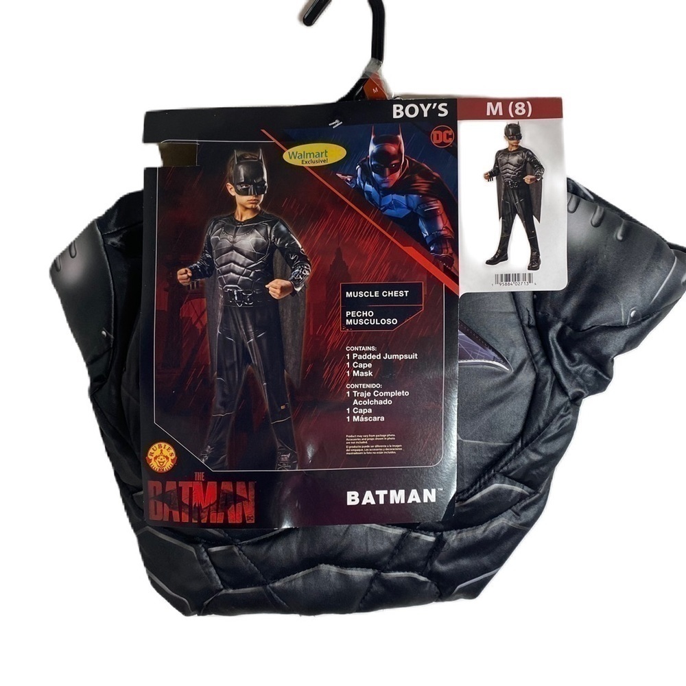 Batman Costume NEW Medium Kids 8 Halloween Super Hero Dress Up Play Cosplay